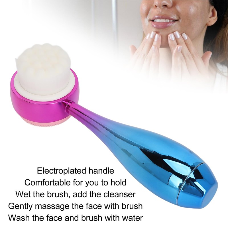 Cepillo de Limpieza Facial de Doble Cara para Piel Sensible