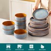 vancasso ONION Ceramic Plates and Bowls Sets, 18 Pieces Blue