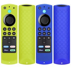 2 Pack Remote Case for TV Stick (3rd Gen) / 4K Max 2021 Release Voice Remote Silicone Replacement Protective Case Cover Skin Sleeve - Green Dark Blue