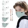 SPRING SEAON Reusable Cloth Face cover, 5Pcs Waterproof with Lanyard