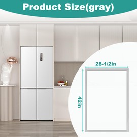 241872513 241872506 Refrigerator Door Gasket Compatible with frigi-daire Ken-More, Kelvinator, Galaxy,White-westinghouse, 240514608 Freezer Door Seal Replacement Parts Replaced: 240370906,240514606