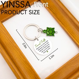 YINSSA Cute Turtle Keychain Travel Turtle Gifts For Women Men Turtle Lovers Travel Funny Keychain Gifts For Animal Lovers Friends Kids Woman Man Adults Birthday Graduation Christmas Gift Iseas