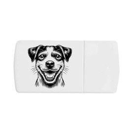 'Happy Jack Russell Terrier' Pill Box with Tablet Splitter (PI00033765)