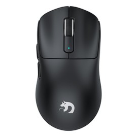MANBASNAKE × Attack Shark M3 Wireless Gaming Mouse, 39g Ultra-Lightweight BT/2.4Ghz/Wired Computer Mouse, PAW3395PRO 40K DPI Optical Sensor, Griptape, Programmable Mice for PC/Win/Mac(Black)