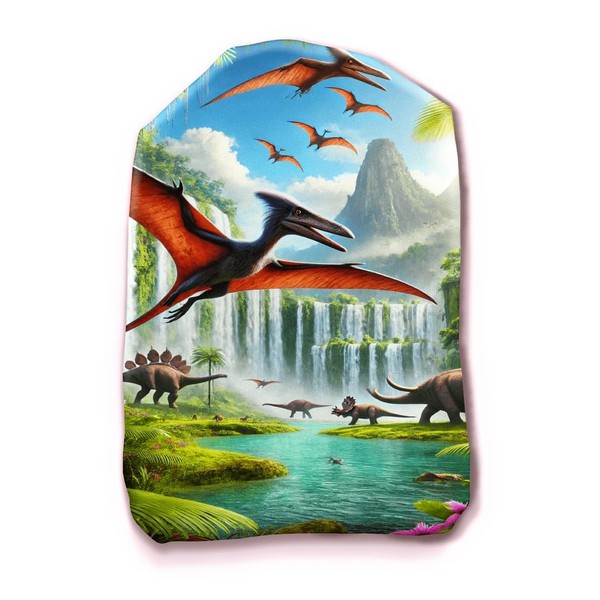 Pterodactyl Paradise Stoma Bag Pouch | Dinosaur Ostomy Cover for