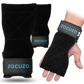 ZOCUZO Weight Lifting Wrist Straps for Maximum Grip and Support Gym Workout Lifting Wrist Hooks for Men/Women (Pair) the Best Training Accessory (Black)