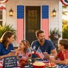 American Flag Hanging Banner for Patriotic Decor – Polyester Porch
