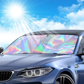 Sonnenschutz Für Auto Frontscheibe Innen,145x80cm Sonnenschutz Für Windschutzscheibe,Faltbarer Sonnenschutz Auto Frontscheibe,Frontscheibe Sonnenschutz Blockiert Uv Abdeckung,Frontscheibenabdeckung