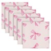 Burbuja Pink Bow Cloth Napkins Set of 6, 20x20 in