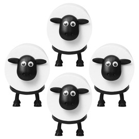 KUWUNG 4er Toilettenpapierhalter mit Schaf für 42mm Rollen als Deko für Toilettenpapier, klopapier schaf, ersatzrollenhalter toilettenpapier, lustiger Klopapierhalter oder als Geschenk deko badezimmer