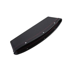HugeAuto Pack of 2 Car Pocket Organiser Black Leather Car Storage Box Seat Side Pocket Catcher Gap Filler Organiser