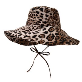 Luxvara Leopardenmuster Fischerhut, Fischerhüte, Anglerhut, Sommer Sonnenhut, für Damen und Herren, Urlaub, Wandern, Camping, Einkaufen