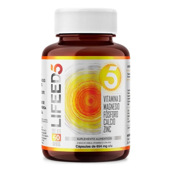 Vitamina D Calcio Magnesio Zinc Fósforo Lifeed Inmune 60 Cápsulas