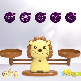 Educational Balance Scale Cute Animal Cartoon Parent Child Interactive Math Enlightenment Toys BY‑807