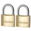 Sterling BPL402 2 x 40mm Medium Profile Brass Padlock-Keyed Alike