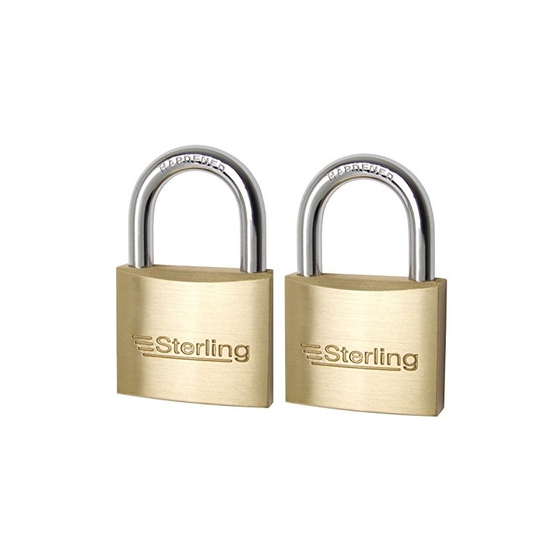 Sterling BPL402 2 x 40mm Medium Profile Brass Padlock-Keyed Alike