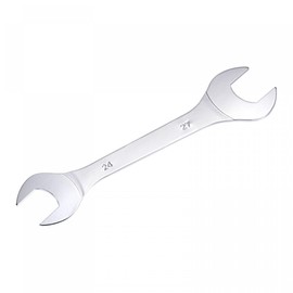 uxcell Thin Open End Wrench, 24mm x 27mm Metric Mirror-Chrome Plated High Carbon Steel, for Household Maintenance and General Repairs
