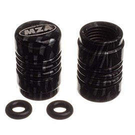 Valve Cap Set (2 Pieces) Carbon Anodised Aluminium – MZA Design Hat (including O-Ring/Seals