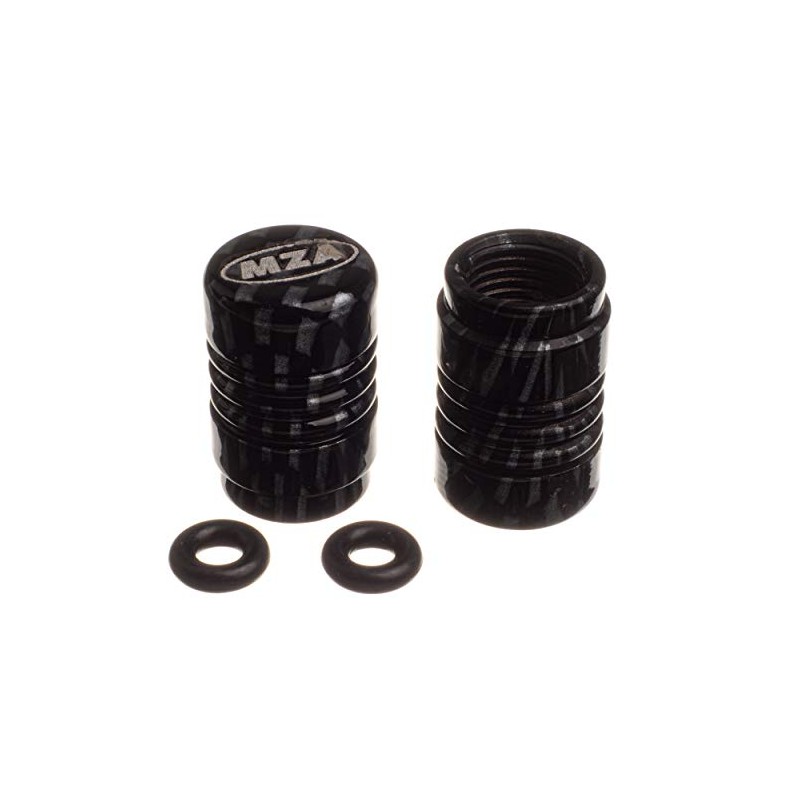 Valve Cap Set (2 Pieces) Carbon Anodised Aluminium – MZA