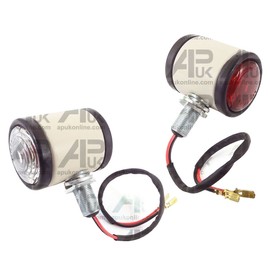 APUK 2x White Butler Side Marker Light Lamp Replacement for Fordson Dexta Nuffield 10/60 Tractor