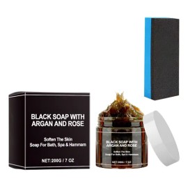 Jabón Negro Marroquí Exfoliante Corporal 200g Facial