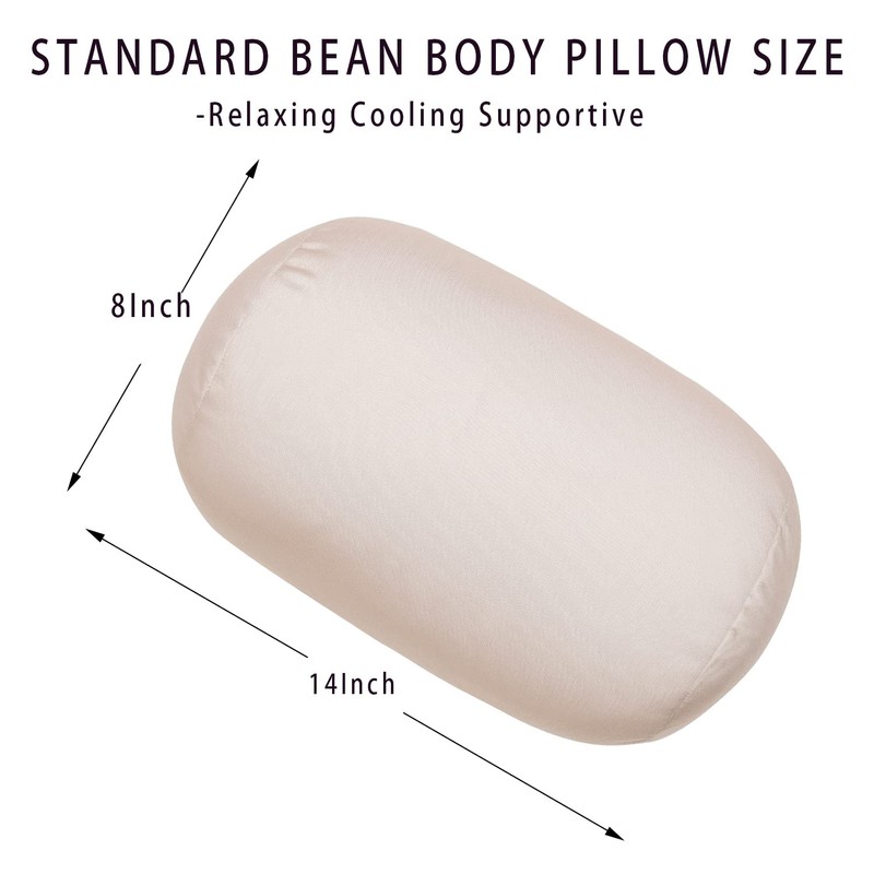 Focustree Squish Bean Bed Microbead Pillow Bolster Tube Body Pillow