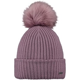 Barts Knitted Winter Bobble Hat Kenzie, mauve