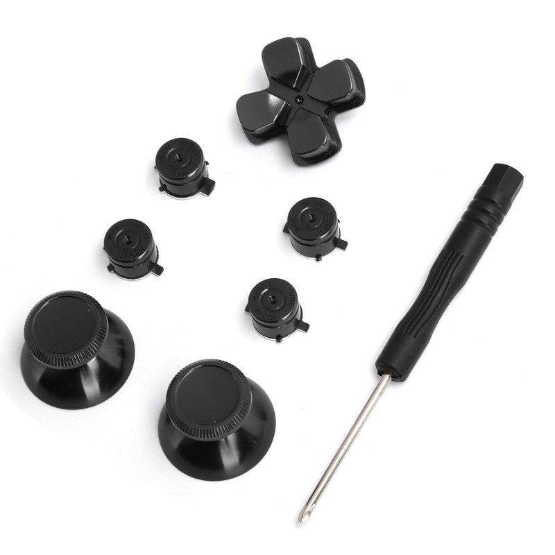 Game Controller Aluminum Alloy Buttons Thumb Stick Set Replacement Parts