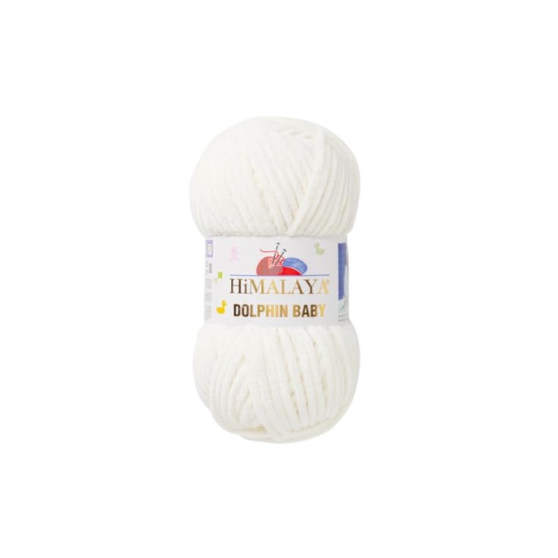 Himalaya Dolphin Baby Velvet Yarn Hand Knitting Wool 80308 Cream