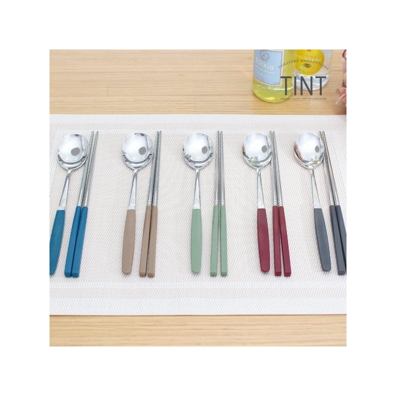 Maho Cutlery Tint Adult Korean Cutlery 2-Piece Set (Spoon +