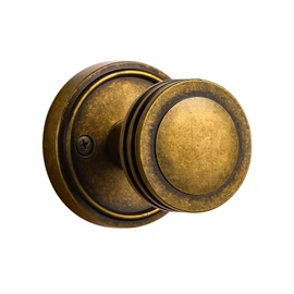 SORWDUERM 2 Pack Antique Brass Bronze Door Knobs Passage Door Knob Interior Door Handle for Hall and Closet Zinc Alloy