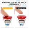 STARELO 22mm Momentary Push Button Switch Mushroom Head,Stainless Steel Metal