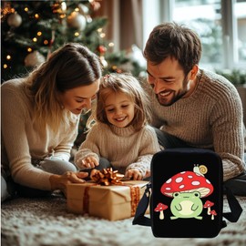 Wnbucioht Mushroom Print Mini Tote Bags for Women Crossbody Purse Funny Frogs Travel Sling Satchel Zipper Wallet Crossbody Bags for Women Messenger Handbags Phone Pouch