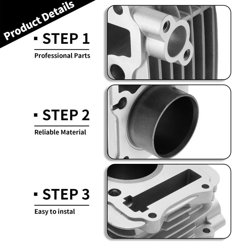 ZUDKSUY 57MM 125cc Cylinder Piston Ring Gasket Kit, Replacement for