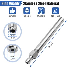 Long Range Chemical Nozzle 1/4" Quick Connect, Shooter Tip for Pressure Washer Replacement for Ladder Saver Fit 1000 to 6000 Psi
