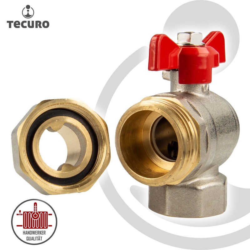 tecuro Angle Ball Valve, G 1 Inch x Internal Thread