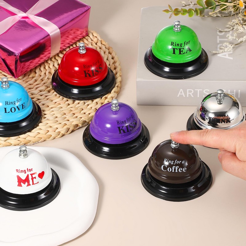 PATIKIL 2Pcs Desk Bell, 3.3" Front Desk Service Call Bell