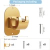 Cadorasty No Drill Curtain Rod Holder Hangers - Self Adhesive