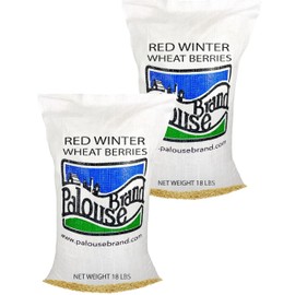 Palouse Brand Certified Glyphosate Residue Free | Red Winter Wheat Berries | 36 LBS | Family Farmed in Washington State| Sproutable | Non-GMO Project Verified | Kosher | Poly Bag