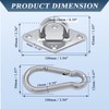 OHIYO 2PCS M10 Stainless Steel Pad Eye Hooks+2PCS 10MM Snap