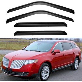 KPY Window Visor Compatible with Lincoln MKT 2010, Rain Guard Window Vent Deflectors Tape-On Style