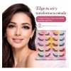 10 Pares Pestañas Postizas Reutilizables Diferentes Diseños