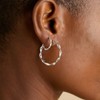 24 Pairs Chunky Silver Hoop Earrings Set for Women, Hypoallergenic
