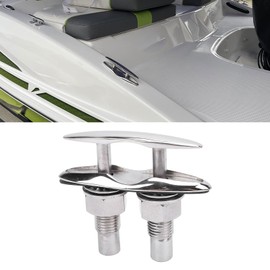Pull Up Boat Cleat, 316 Stainless Steel Hidden Flush Mount 5 Inch Retractable Dock Cleat Rope Cleat for RV Yacht Speedboat, Secure Fixation Marine Cleat Boat Dock Cleat