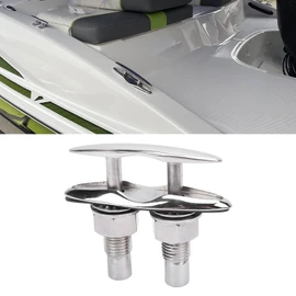 Pull Up Boat Cleat, 316 Stainless Steel Hidden Flush Mount 5 Inch Retractable Dock Cleat Rope Cleat for RV Yacht Speedboat, Secure Fixation Marine Cleat Boat Dock Cleat
