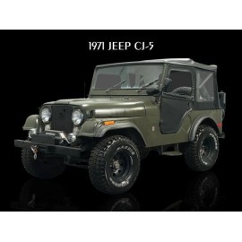 1971 Jeep CJ-5 in Army Green NEW Metal Sign: 12x16" Ships Free