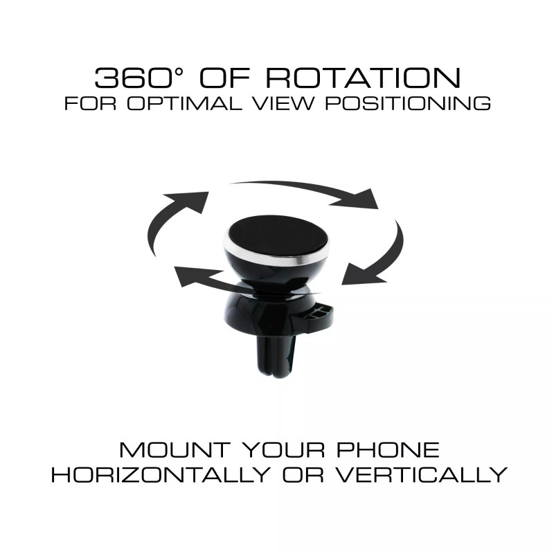 Bastex Silver Universal Magnetic Vent Mount for all Cell Phones