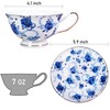PMNING Tea Cup and Saucer Set Royal Garden Style Tea