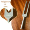 Cucioki 528Hz Tuning Fork with Resonance Box Wooden Speaker Silver