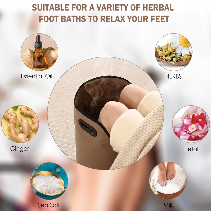 Collapsible Foot Bath Basin with Drainage Hole, Portable Foot Soak